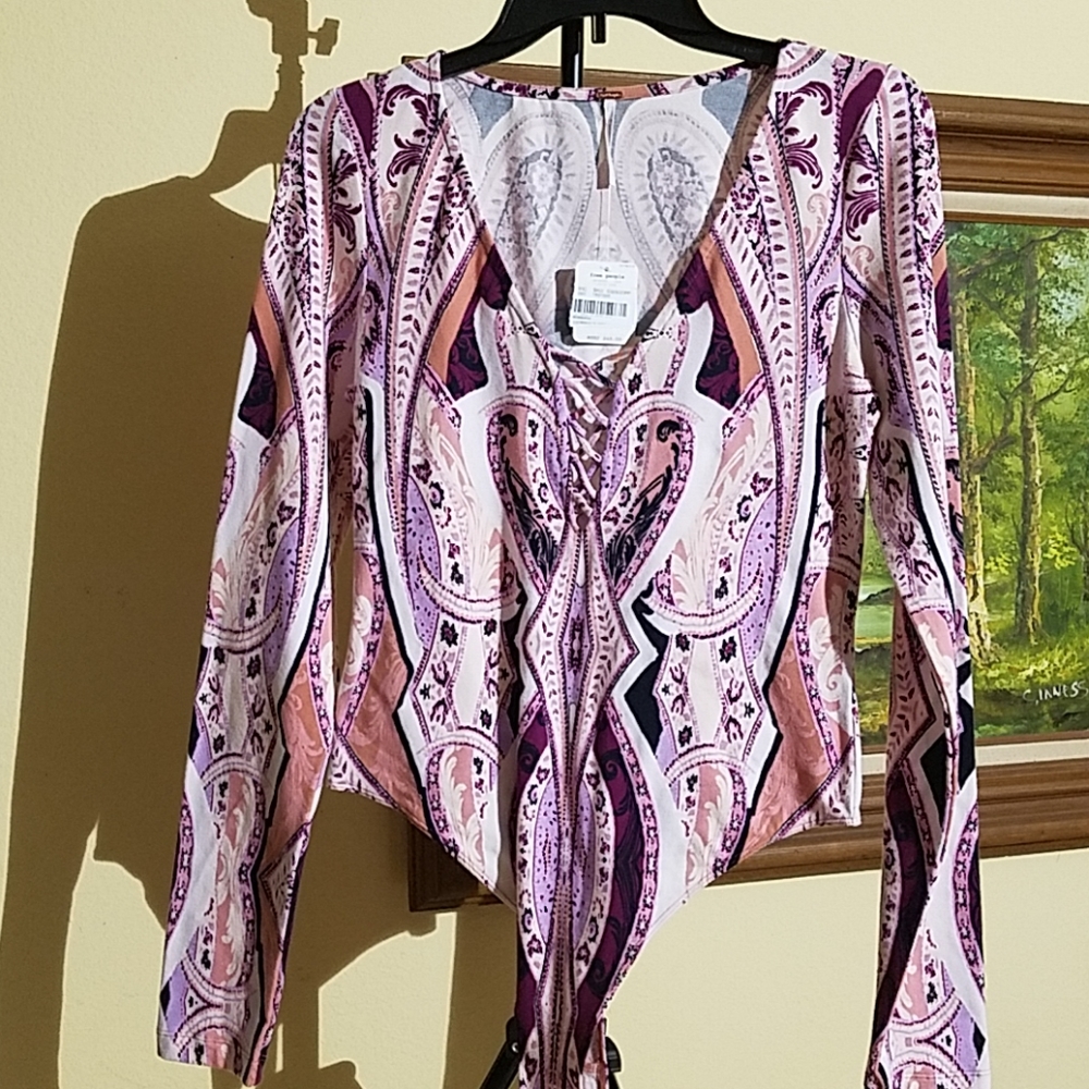 Free people long sleeve body suit L4 - Picture 1 of 8